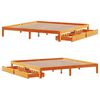 vidaXL Estructura de cama cajones madera pino marr&oacute;n cera 180x200 cm
