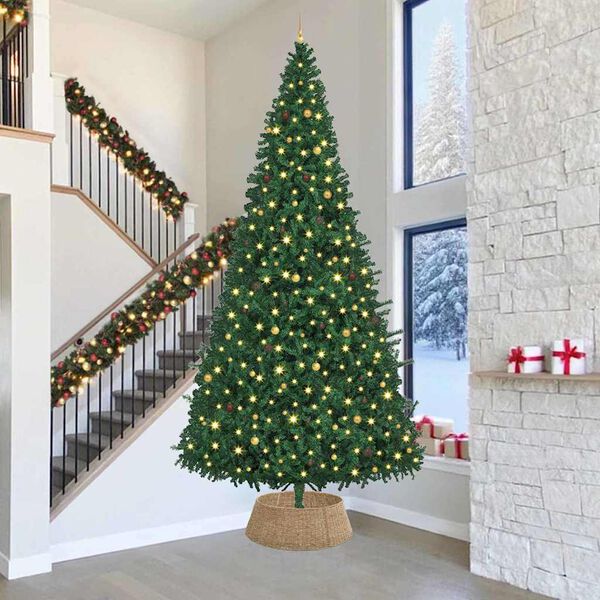 vidaXL Collar para &aacute;rbol de Navidad Marr&oacute;n 90 x 90 x 28 cm