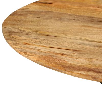 vidaXL Mesa de comedor madera maciza de mango y acero 110x78 cm