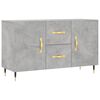 vidaXL Aparador de madera de ingenier&iacute;a gris hormig&oacute;n 100x36x60 cm