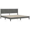 vidaXL Estructura de cama con colch&oacute;n Gris oscuro 200 x 200 cm