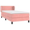 vidaXL Cama box spring con colch&oacute;n terciopelo rosa 80x200 cm
