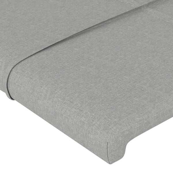 vidaXL Cabeceros tela gris claro 144x5x78/88 cm