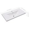 vidaXL Lavabo encastrado de cer&aacute;mica blanco 81x39,5x18,5 cm