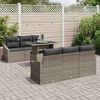 vidaXL Conjunto de sofá de jardín 7 pcs Gris ratán sintético