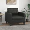 vidaXL Sill&oacute;n cuero sint&eacute;tico negro 60 cm