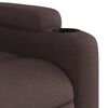 vidaXL Sill&oacute;n de masaje reclinable de tela marr&oacute;n oscuro