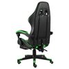 vidaXL Silla gaming con reposapi&eacute;s cuero sint&eacute;tico negro y verde