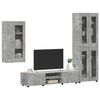 vidaXL Conjunto de mueble de TV con caj&oacute;n FLORIN Gris Concreto