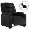 vidaXL Sill&oacute;n reclinable el&eacute;ctrico de cuero sint&eacute;tico negro