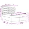 vidaXL Cama tipo Box Spring con colch&oacute;n Rosa 190 x 140 cm Poli&eacute;ster