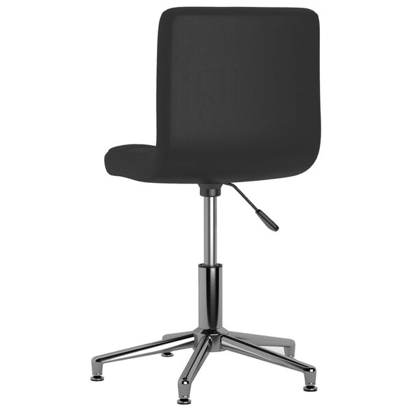 vidaXL Silla de comedor giratoria cuero sint&eacute;tico negro