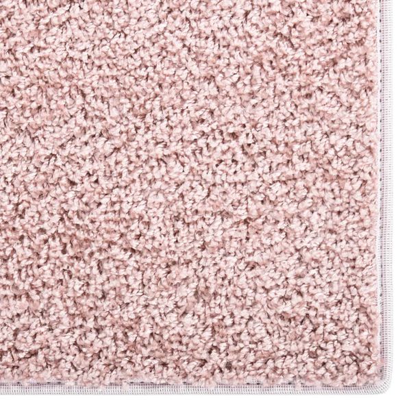 vidaXL Alfombra de pelo suave antideslizante rosa 57x150 cm