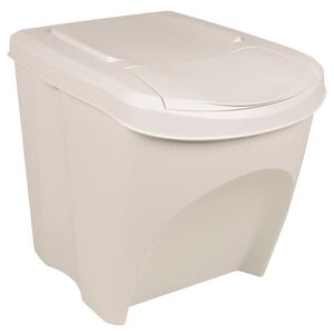 vidaXL Cubos de basura apilables 3 uds polipropileno blanco 75 L
