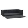 vidaXL Cama de maletero para perros aspecto de lino negro 70x45 cm