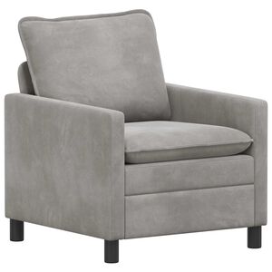 vidaXL Sof&aacute; Gris Claro 76 x 81 x 87,5 cm Terciopelo