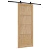 vidaXL Puerta Corredera Natural y negro 86 x 211 cm