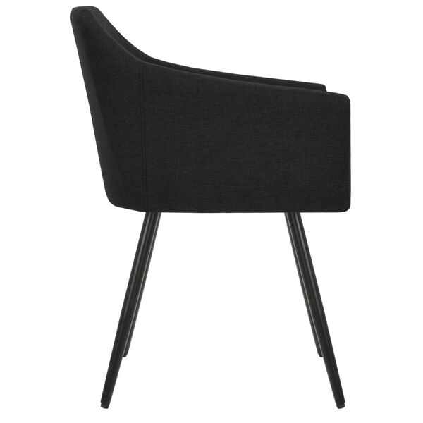 vidaXL Sillas de comedor 2 unidades tela negro