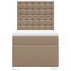 vidaXL Cama box spring con colchón cuero sintético capuchino 80x200 cm