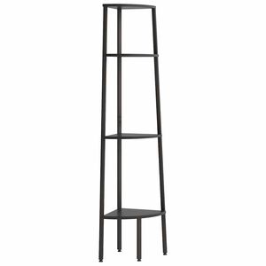 vidaXL Estanter&iacute;a de esquina de 4 niveles negra 45,5x31,5x150 cm