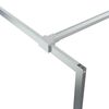 vidaXL Mampara de ducha vidrio ESG transparente plateado 80x195 cm