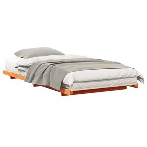 vidaXL Estructura de cama Marr&oacute;n cera 100 x 220 cm