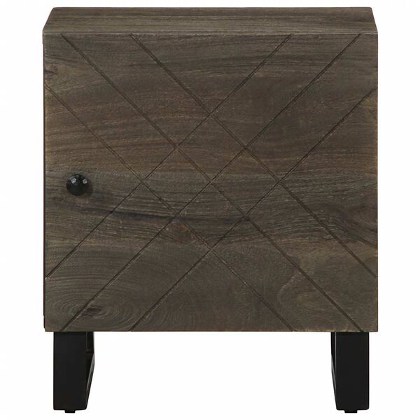vidaXL Mesitas de noche 2 uds madera maciza de mango negro 40x33x46 cm