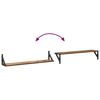 vidaXL Estanter&iacute;as de pared 2 pcs Madera Vieja 80 x 15 x 15,5 cm
