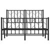 vidaXL Estructura cama sin colchón con estribo metal negro 120x200 cm