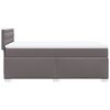 vidaXL Cama box spring con colch&oacute;n cuero sint&eacute;tico gris 90x200 cm