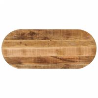 vidaXL Tablero de mesa ovalado madera maciza mango rugosa 80x40x3,8 cm