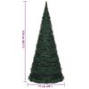 vidaXL &Aacute;rbol de Navidad emergente preiluminado con luces verde 210 cm