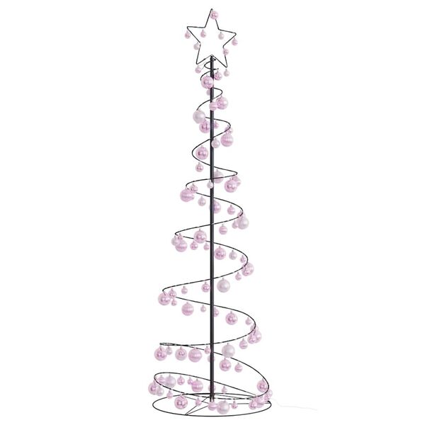 VidaXL LED para &aacute;rbol de Navidad con bolas 120 LED blanco c&aacute;lido 180cm
