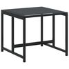 vidaXL Juego de comedor para jardín 9 piezas textilene negro