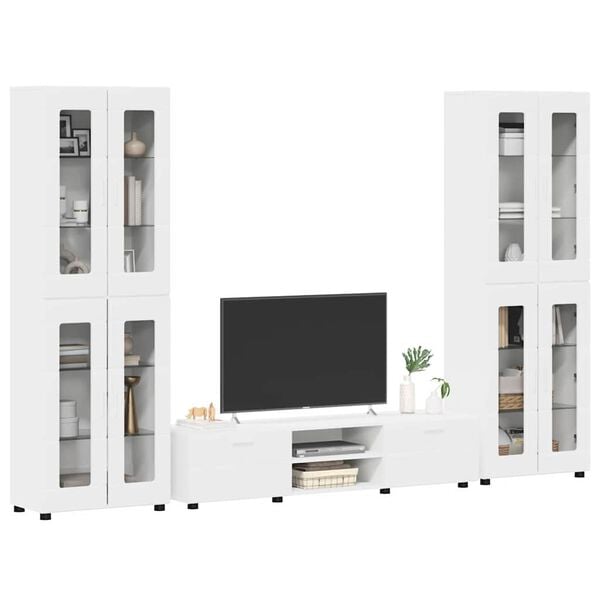 vidaXL Conjunto de mueble de TV con caj&oacute;n FLORIN Madera de ingenier&iacute;a