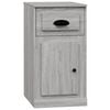 vidaXL Armario auxiliar y caj&oacute;n madera contrachapada gris 40x50x75 cm