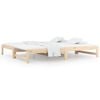 vidaXL Sof&aacute; cama extra&iacute;ble madera maciza de pino 2x(90x200) cm