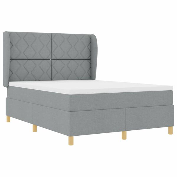 vidaXL Cama con Somier y Colch&oacute;n Gris Oscuro 90x190 cm de Tela tela