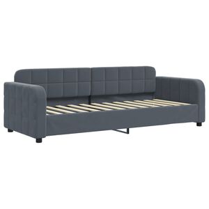 vidaXL Sof&aacute; cama terciopelo gris oscuro 80x200 cm