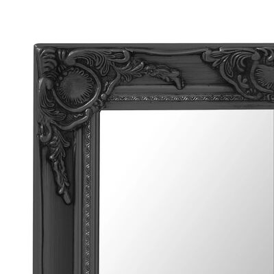 vidaXL Espejo de pared estilo barroco negro 50x40 cm