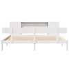 vidaXL Cama con estantería sin colchón madera maciza blanca 180x200 cm