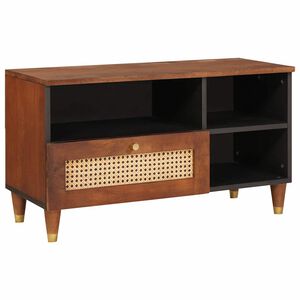 vidaXL Mueble de TV Marr&oacute;n 80 x 33,5 x 46 cm Madera de mango maciza