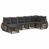 vidaXL Conjunto de sof&aacute;s de jard&iacute;n 7 pcs Gris y Gris Oscuro