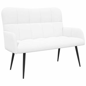 vidaXL Sof&aacute; de 2 Plazas Blanco 115 x 61 x 87 cm Tela