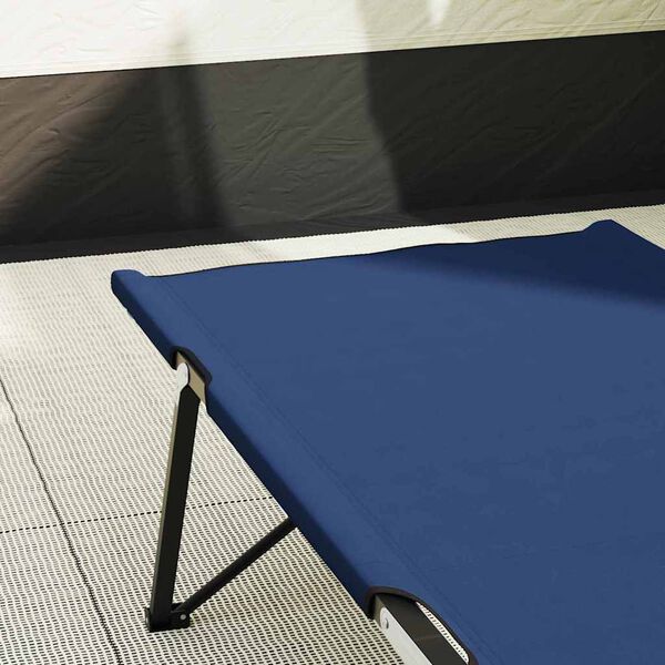 vidaXL Cama de Camping Plegable Azul 206 x 76 x 74 cm Tela Oxford