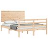 vidaXL Estructura de cama con cabecero madera maciza 140x200 cm