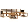 vidaXL Conjunto de sof&aacute;s de exterior 6 pcs Natural
