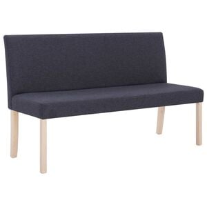 vidaXL Banco de poli&eacute;ster 139,5 cm gris