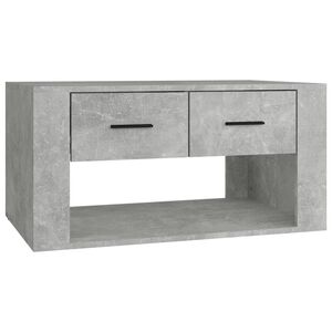 vidaXL Mesa de centro madera contrachapada gris hormig&oacute;n 80x50x40 cm