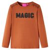 Camiseta infantil de manga larga color co&ntilde;ac 140